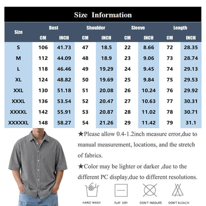 Biker Personalized Retro Corduroy Button Shirt LV04