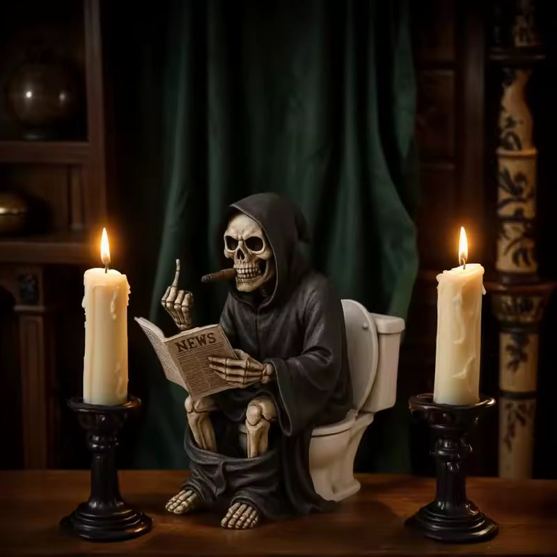 The Grim Reaper On The Toilet Figurine