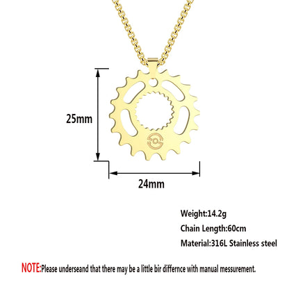 Motorcycle Gear Necklace