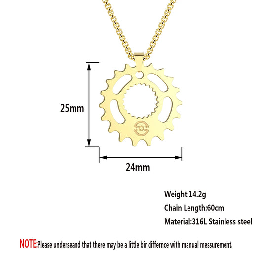 Motorcycle Gear Necklace