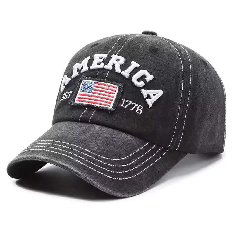 America Vintage Washed Cotton Baseball Cap