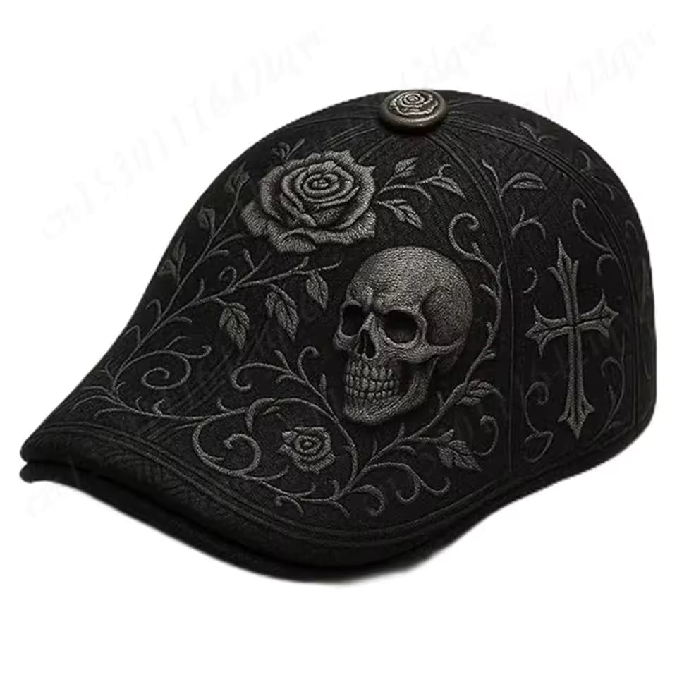 Ethan Embroidery Flat Cap