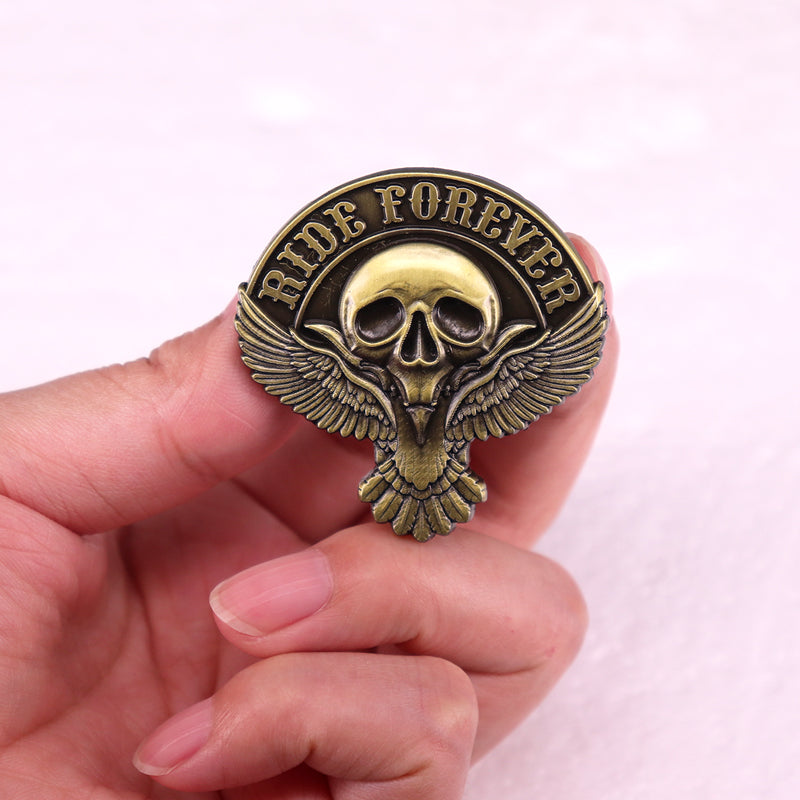 Ride Forever Skull Badge