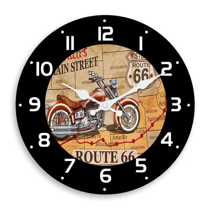 Route 66 Retro Wall Clock