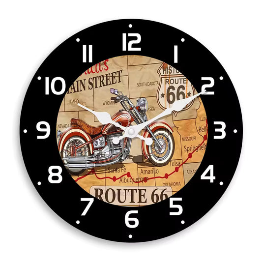 Route 66 Retro Wall Clock