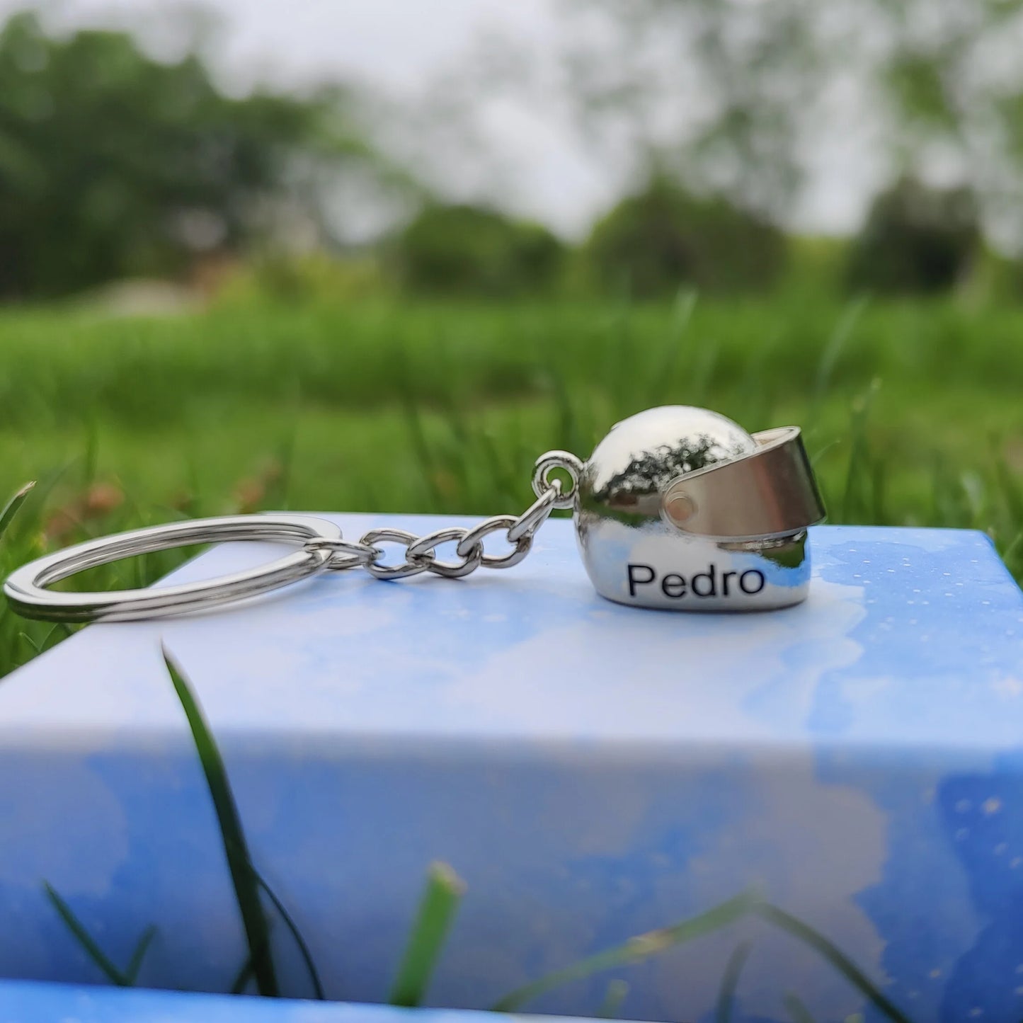 Customized Motorcycle Helmet Keychain