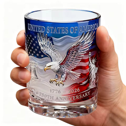 US. 250th Anniversary Eagle Whiskey Glass