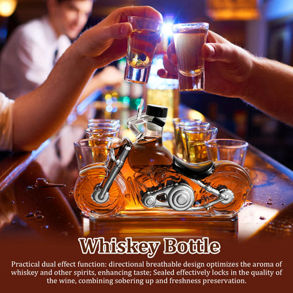 10 Oz Motorcycle Shape Whiskey Bottle