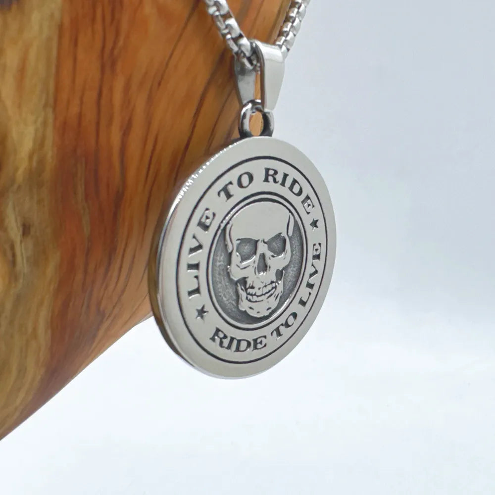Live to Ride Ride to Live Necklace
