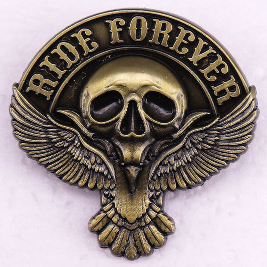 Ride Forever Skull Badge