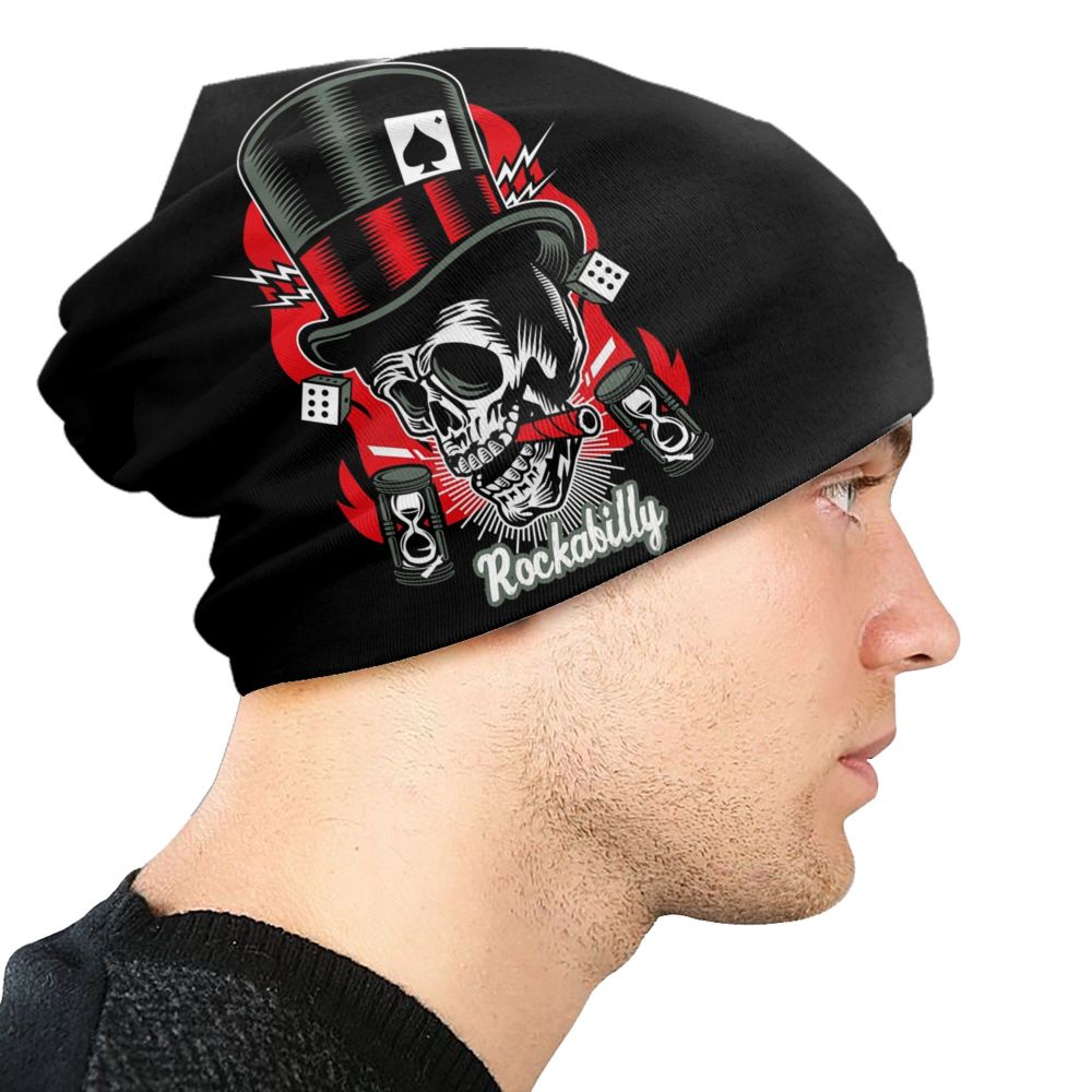 Rockabilly Skull Beanie VA05