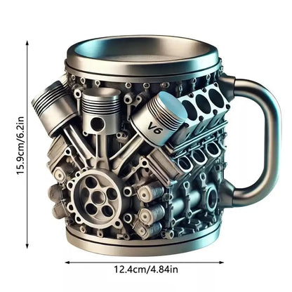 V6 / V8 Engines Stainless Steel Coffee Mug