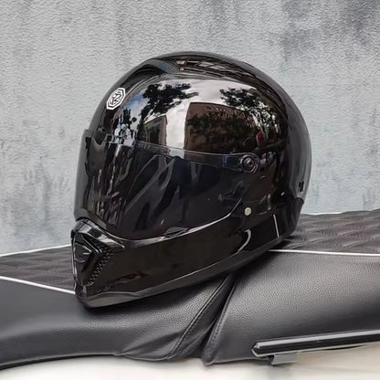 Vintage Street Cruiser Full-Face Motorcycle Helmet TT33