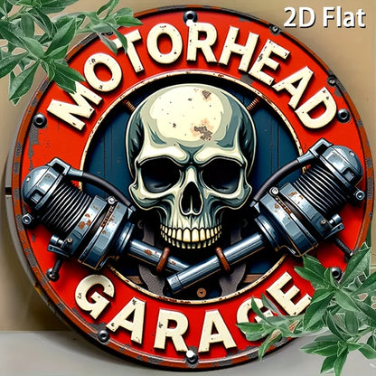 Motorhead Skull Aluminum Sign