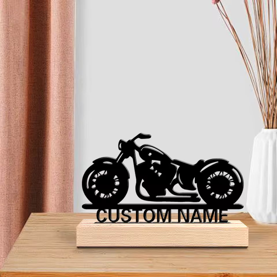 Personalized Motorcycle Metal Sculpture