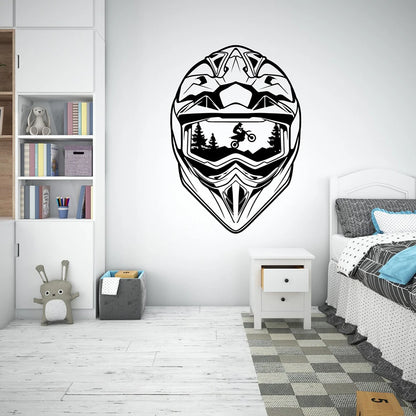 Large Helmet Motocross Wall Sticker