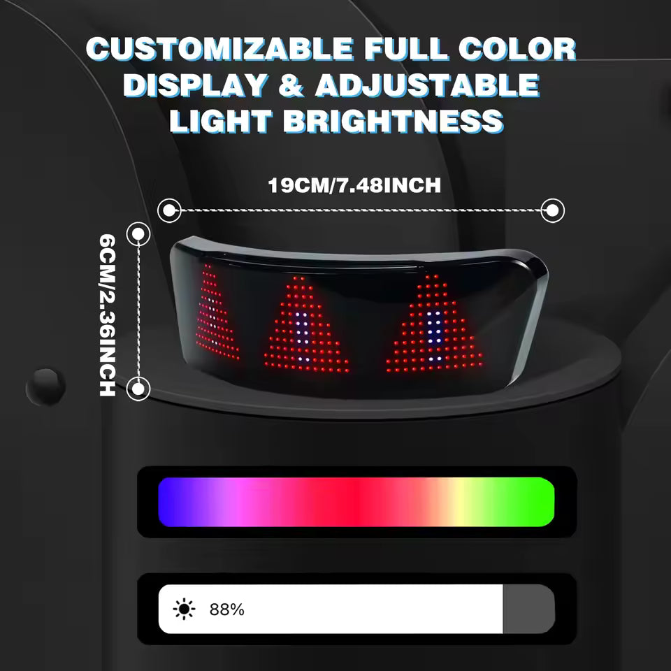Smart LED Helmet Display