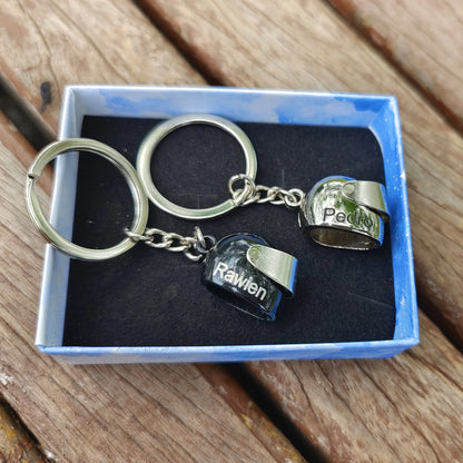 Customized Motorcycle Helmet Keychain