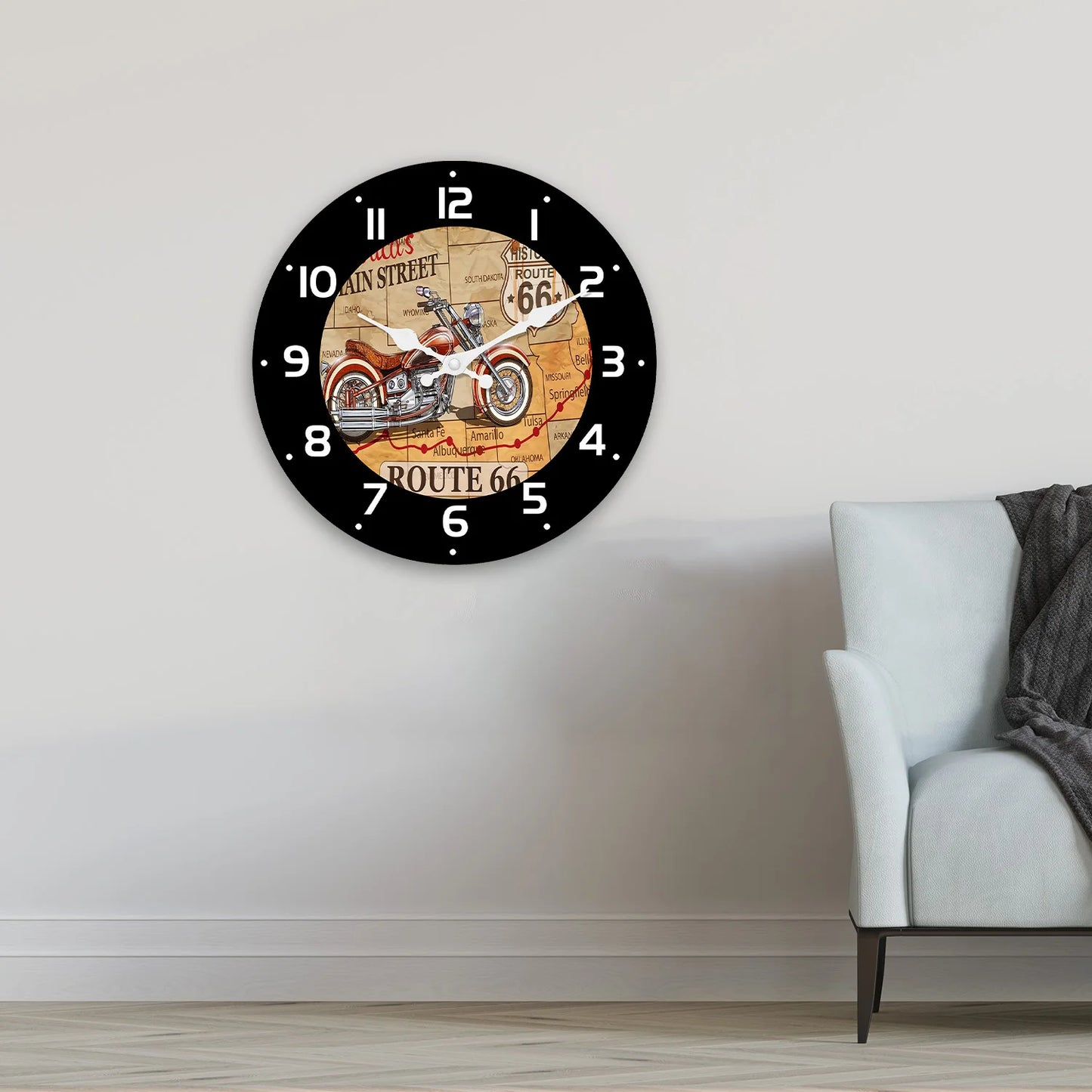 Route 66 Retro Wall Clock
