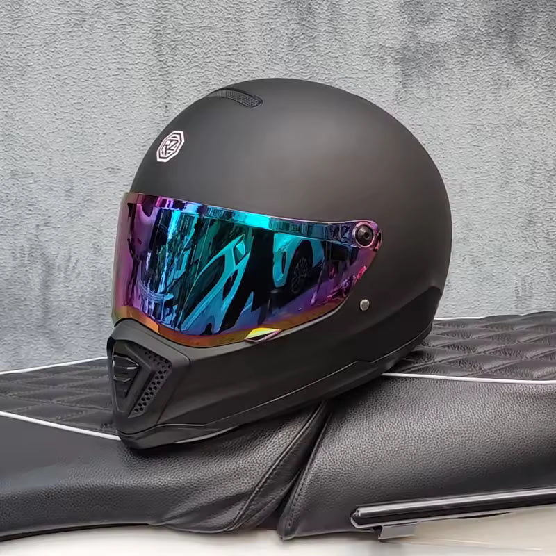 Vintage Street Cruiser Full-Face Motorcycle Helmet TT33