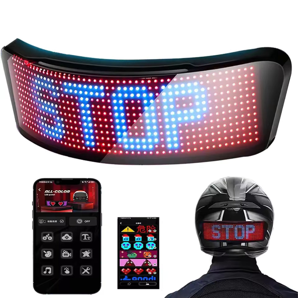 Smart LED Helmet Display