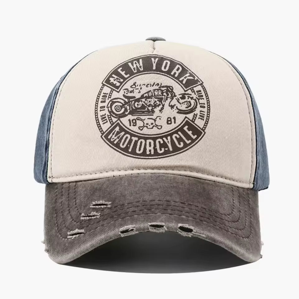New York Motorcycle Baseball Cap
