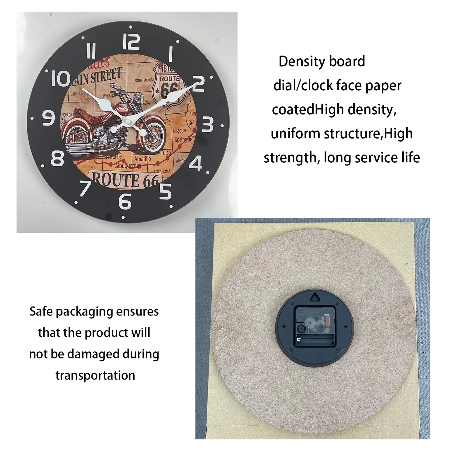 Route 66 Retro Wall Clock