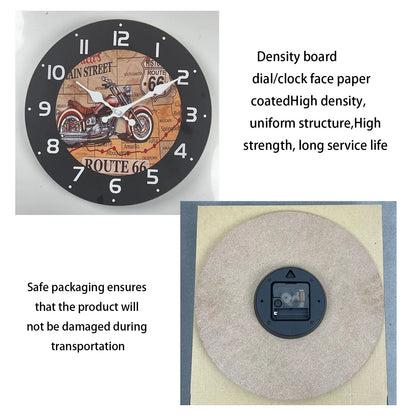 Route 66 Retro Wall Clock