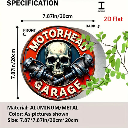 Motorhead Skull Aluminum Sign