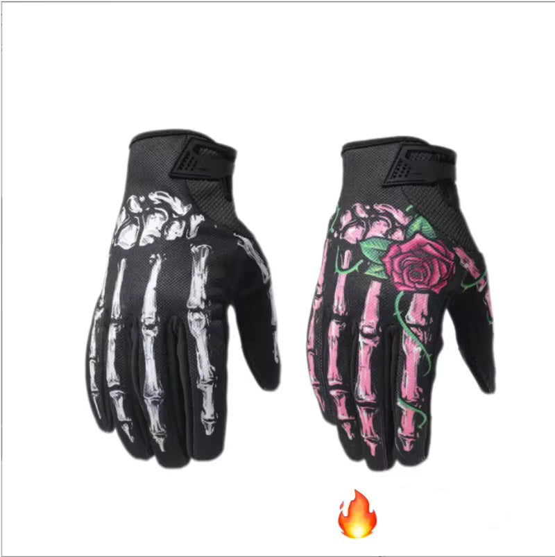 Rose Skeleton Warm Gloves