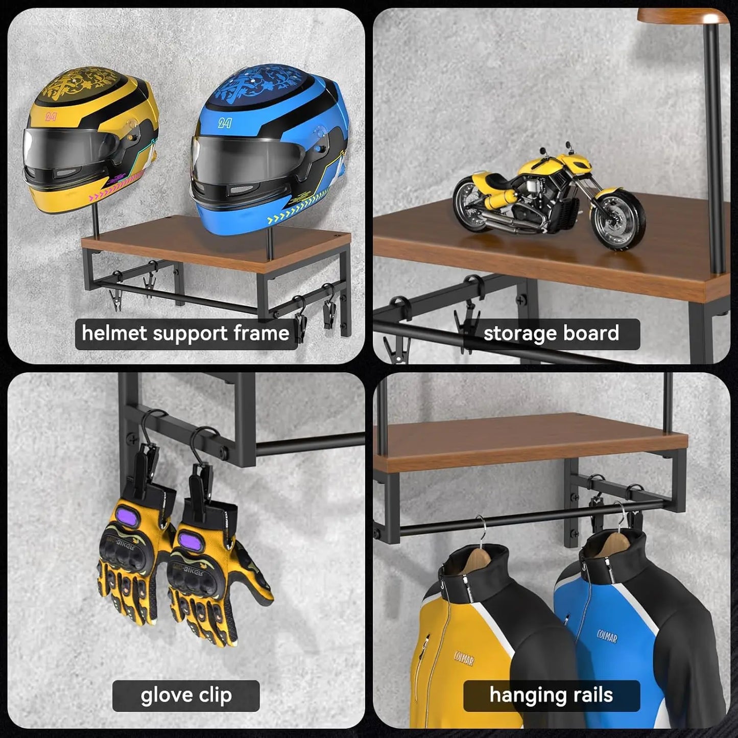 Motorcycle Helmet Multi-Function Bracket