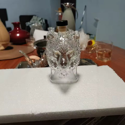 3D Wolf Head Whiskey Bottle