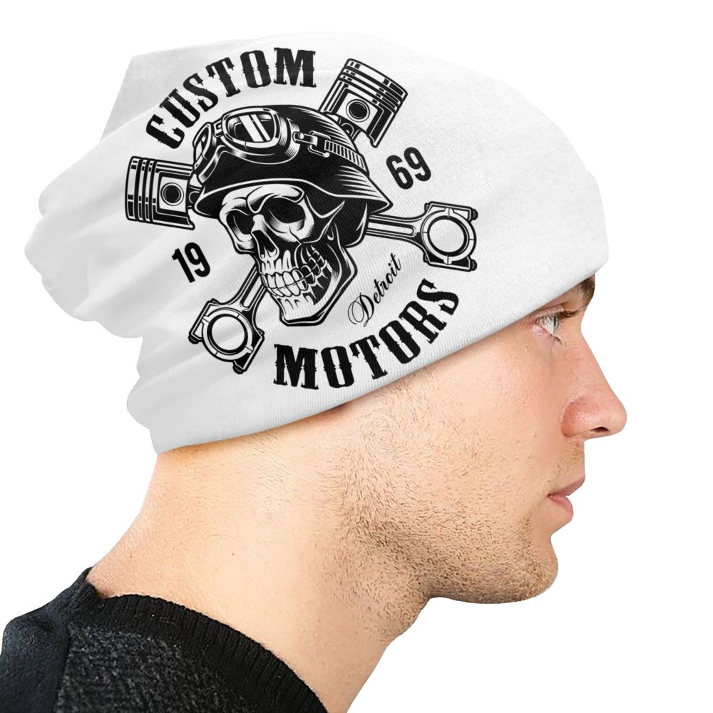 Custom Motors Skull Beanie VA06