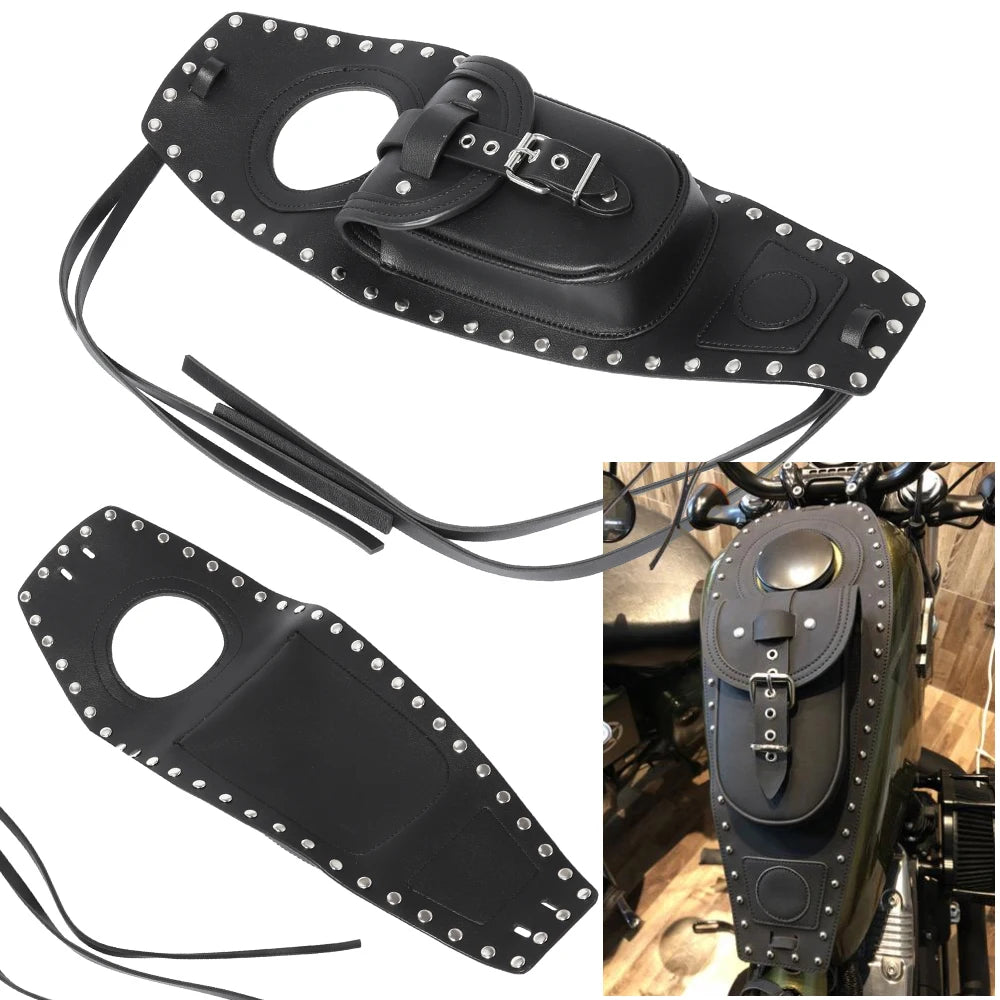 Leather Tank Chap Cover for Harley Davidson 883 / 1200 XL Sportster