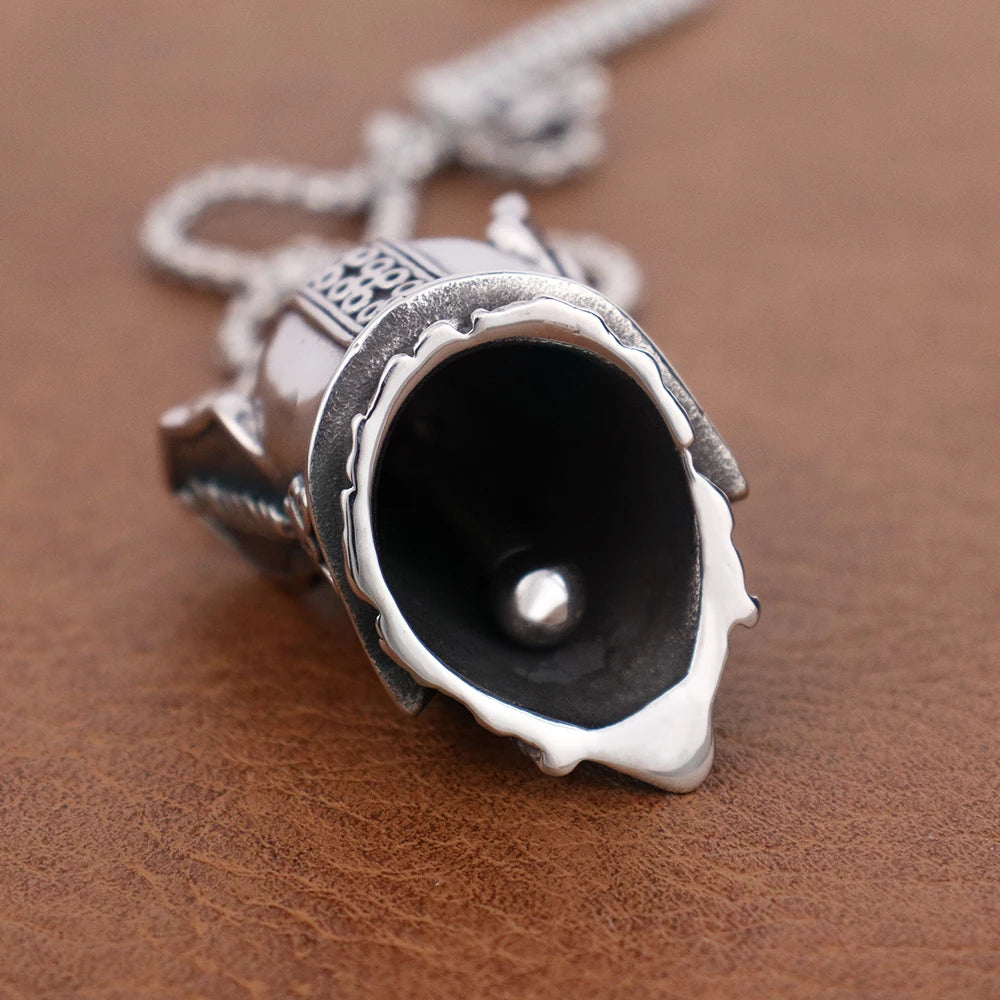 Viking Warrior Bell Pendant Necklace