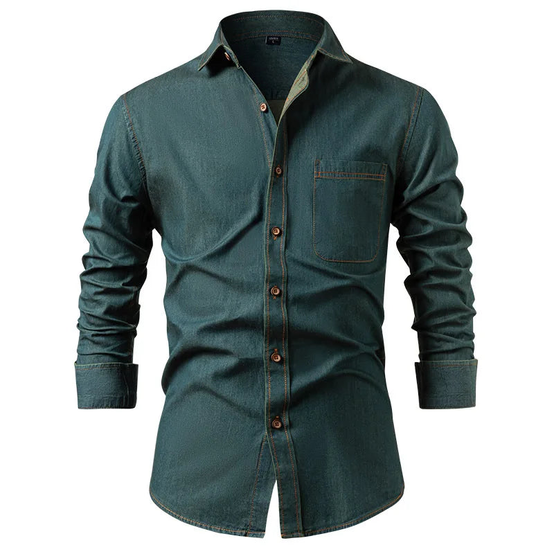 William Long Sleeve Denim Shirt
