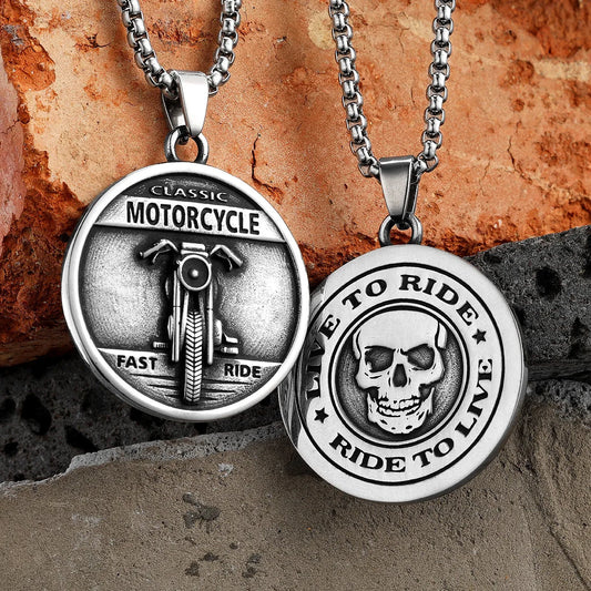 Live to Ride Ride to Live Necklace