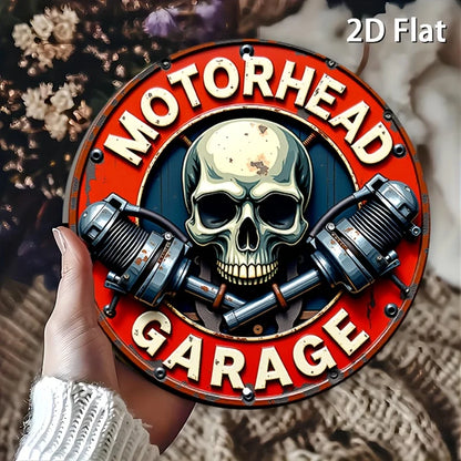 Motorhead Skull Aluminum Sign