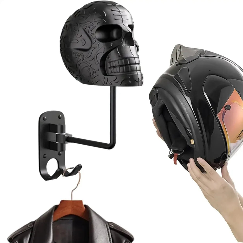 Skull Head Helmet Holder