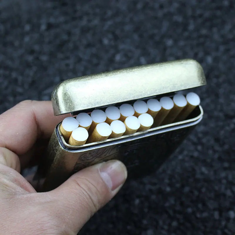 Retro Metal Cigarette Case Box