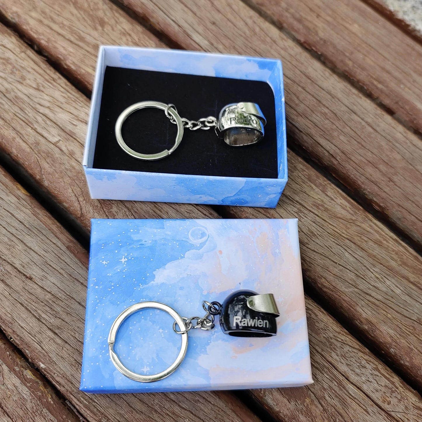 Customized Motorcycle Helmet Keychain