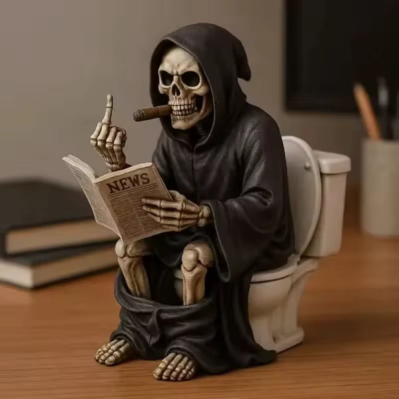 The Grim Reaper On The Toilet Figurine