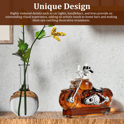 10 Oz Motorcycle Shape Whiskey Bottle