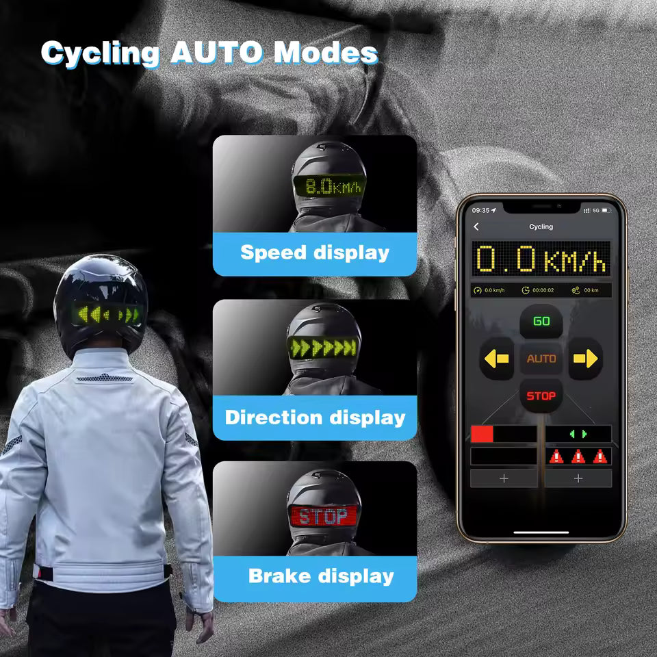 Smart LED Helmet Display