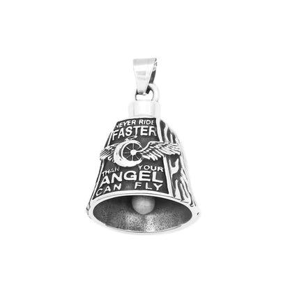 Never Ride Faster Than Your Angel Can Fly Bell / Necklace