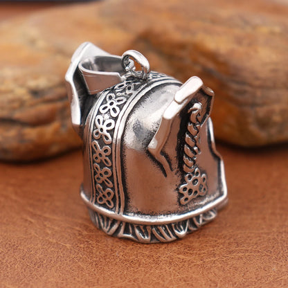 Viking Warrior Bell Pendant Necklace