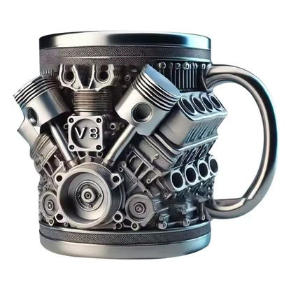 V6 / V8 Engines Stainless Steel Coffee Mug