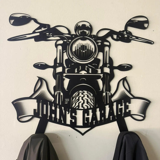 Personalized Metal Motorcycle Jacket Holder