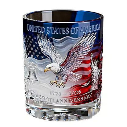 US. 250th Anniversary Eagle Whiskey Glass