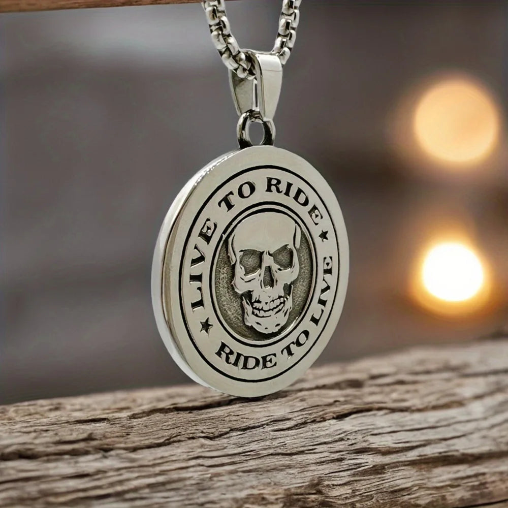 Live to Ride Ride to Live Necklace
